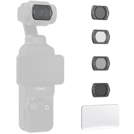 SmallRig 4774B - zestaw, osłona ekranu, 4x filtr (ND8, ND64, ND256, CPL) do DJI Osmo Pocket 4 / 3
